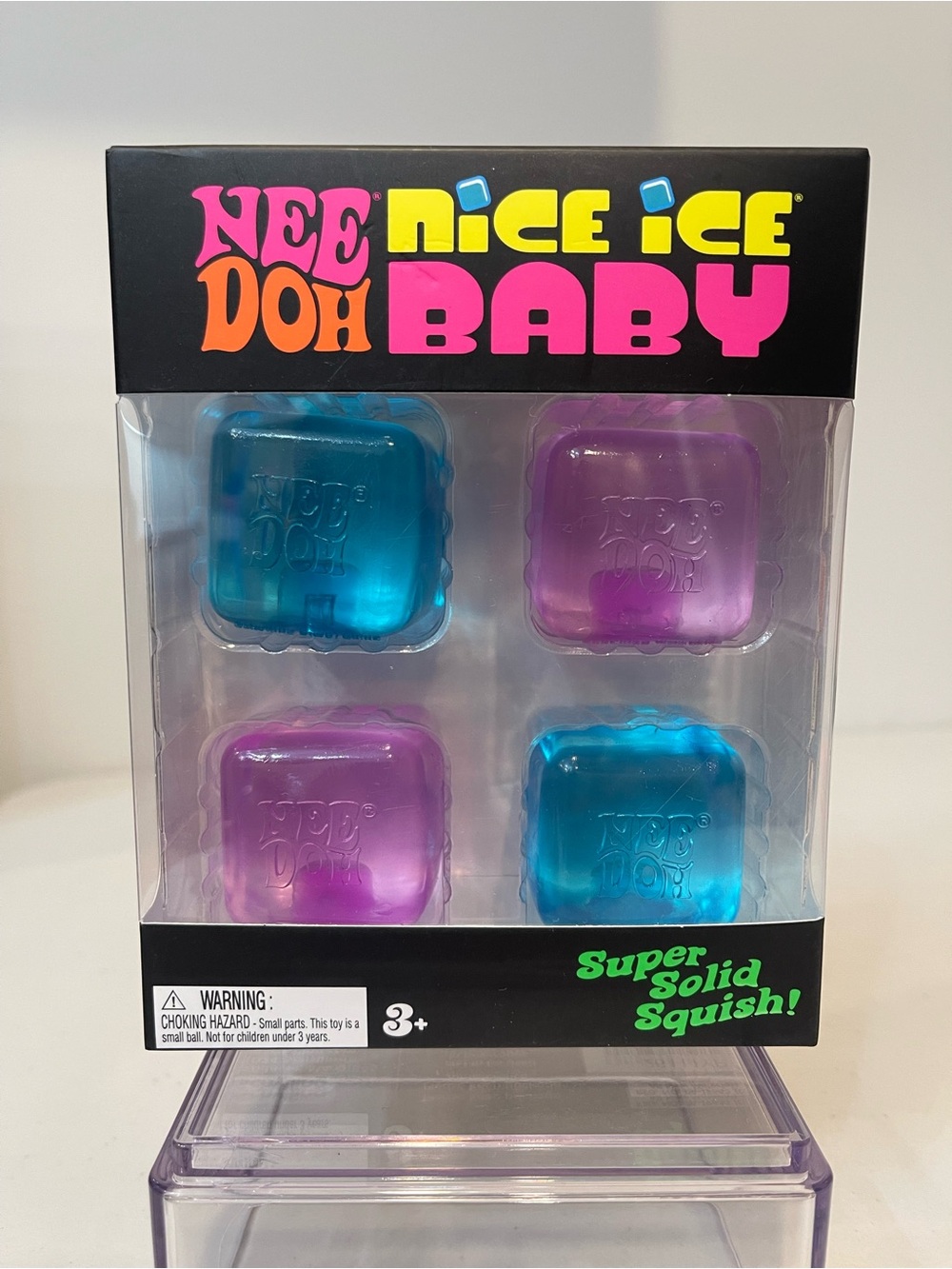 NeeDoh Nice Ice Baby Super Solid Squish - Blue & Purple - Ships fast!